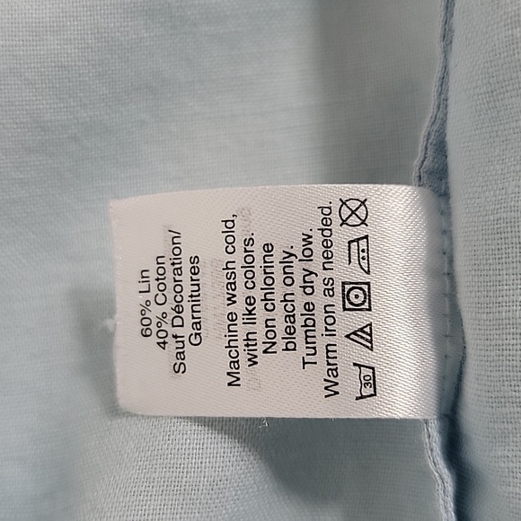 J. Crew Women's Light Blue W/ Ruffle Accent Long Sleeve Tunic,  S - Picture 8 of 8